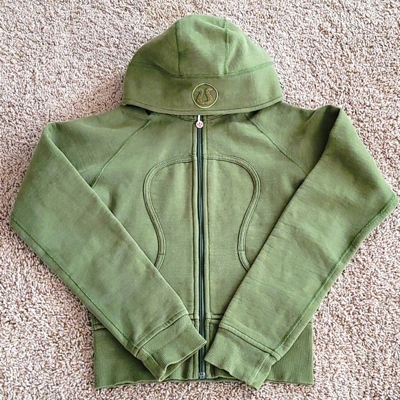 Lululemon Scuba Hoodie Olive Green Size 4 - Picture 3 of 11